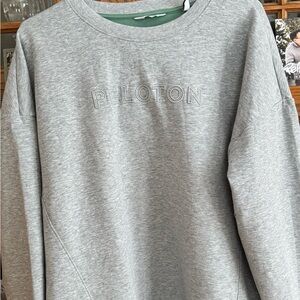 Peloton sweatshirt w/adjustable drawcord hem size L
